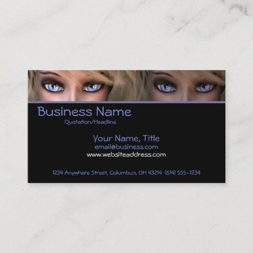 Customizable Blue Eyes D2 - Fantasy Business Cards