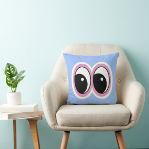 Blue Eyes Design 16x16 Throw Pillow
