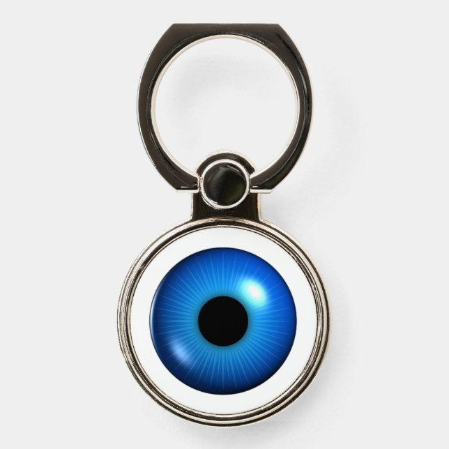 Blue eyes eyeball phone ring stand (Front)