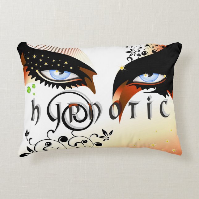 Blue Eyes Fashion Make Up Accent Pillow (Front)