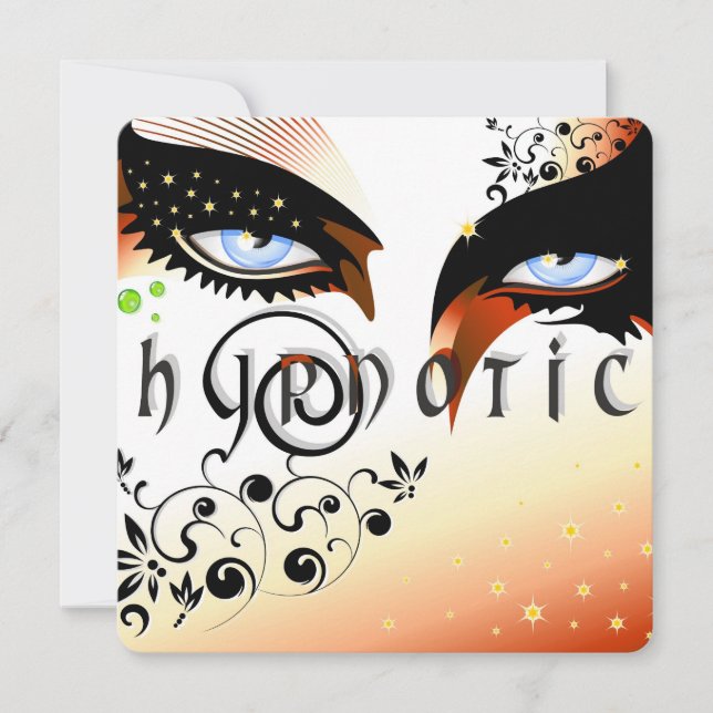 Blue Eyes Fashion Make Up Invitation (Front)