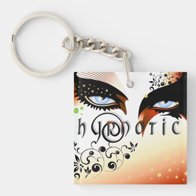 Blue Eyes Fashion Make Up Keychain (Front)