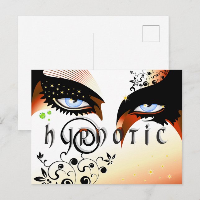 Blue Eyes Fashion Make Up Postcard (Front/Back)