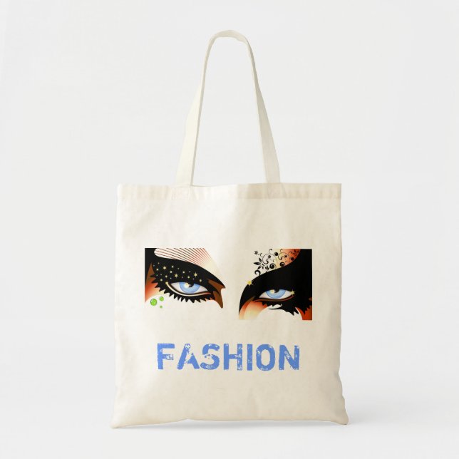 Blue Eyes Fashion Make Up Tote Bag (Front)