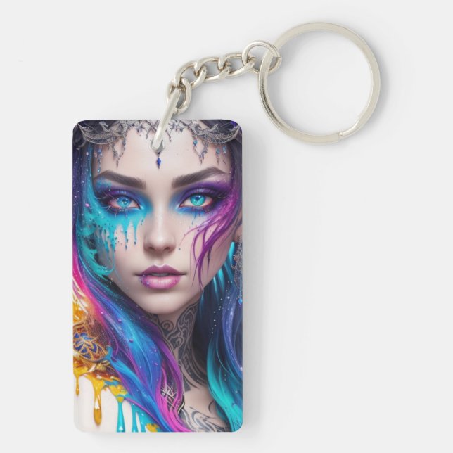 Blue eyes keychain (Back)