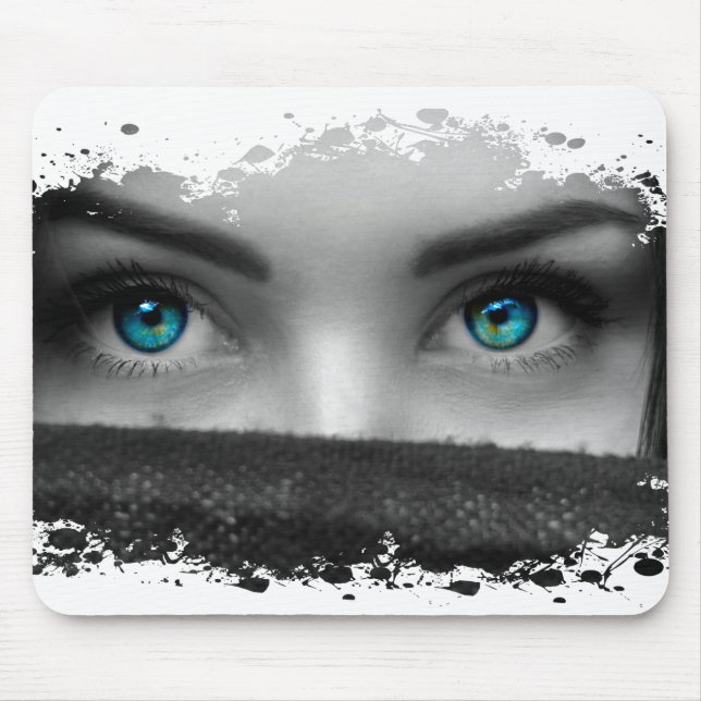 blue eyes mouse pad (Front)