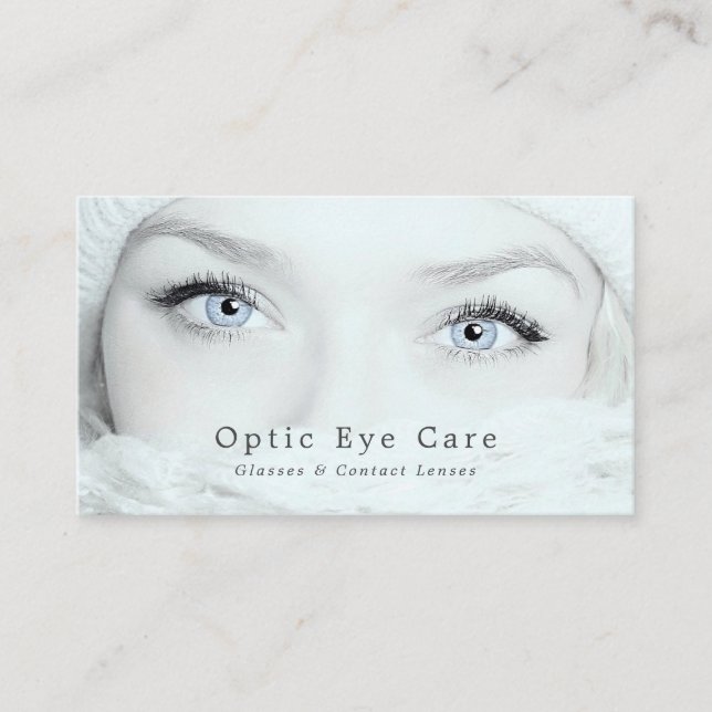 Blue Eyes, Optician, Technical Practitioner Business Card (Front)