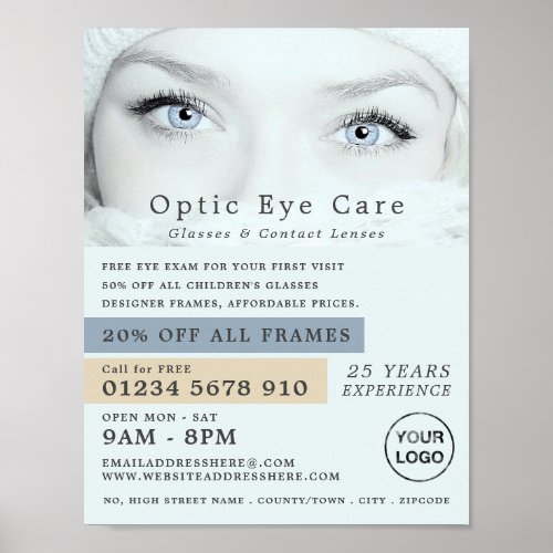 Blue Eyes Optician Technical Practitioner Poster