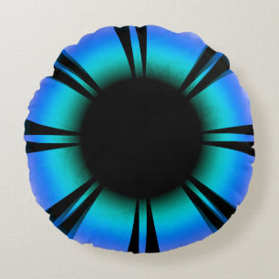 Blue eyes will save and help round pillow