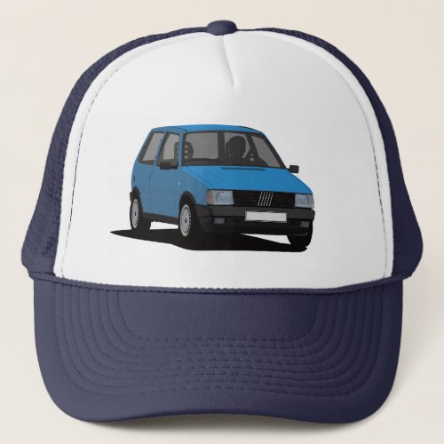Blue F Uno Mille 80s supermini Trucker Hat