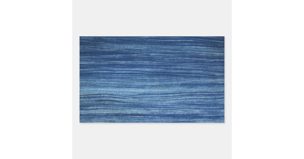 blue fabric miniatures and model textures rectangular sticker | Zazzle