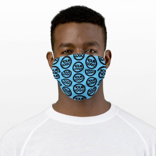 Blue Face Mask With Company Logo