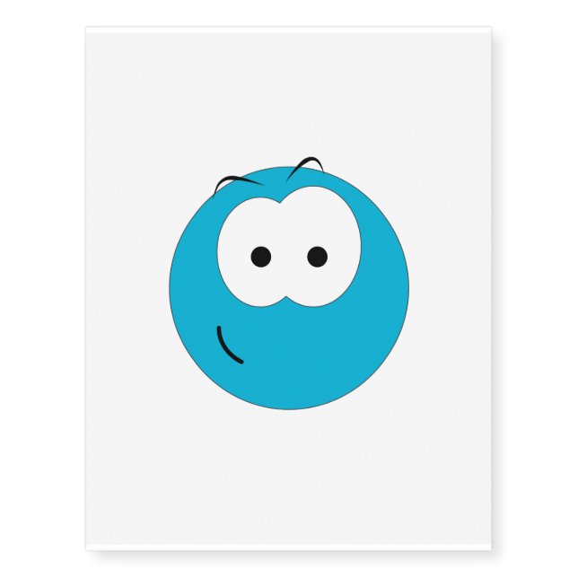 Blue Face Tatoo Temporary Tattoos (Front)