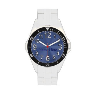 Blue Face Watches for Men on Stainless Steel Watch