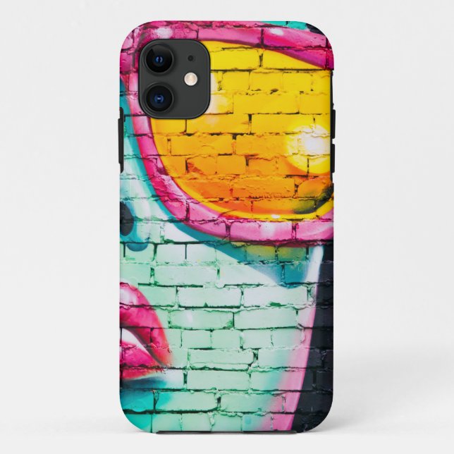 blue faced full hearted Case-Mate iPhone case (Back)
