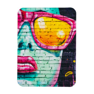 blue faced full hearted magnet