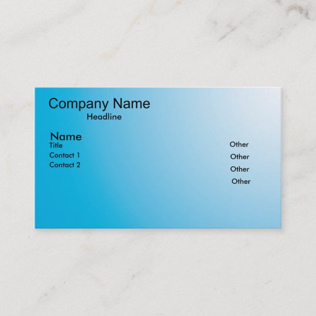 blue fade business card (Front)