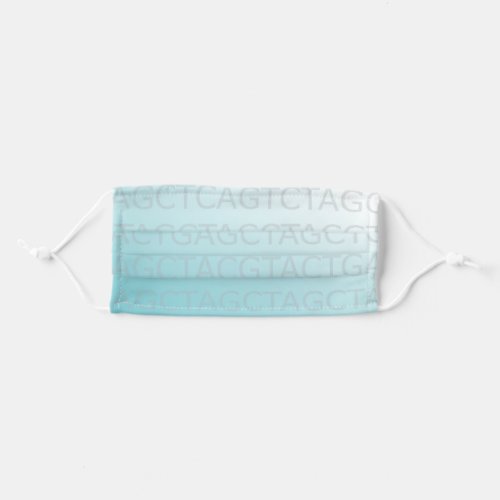 Blue fade DNA sequence face mask