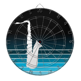 blue fade saxophone dart board