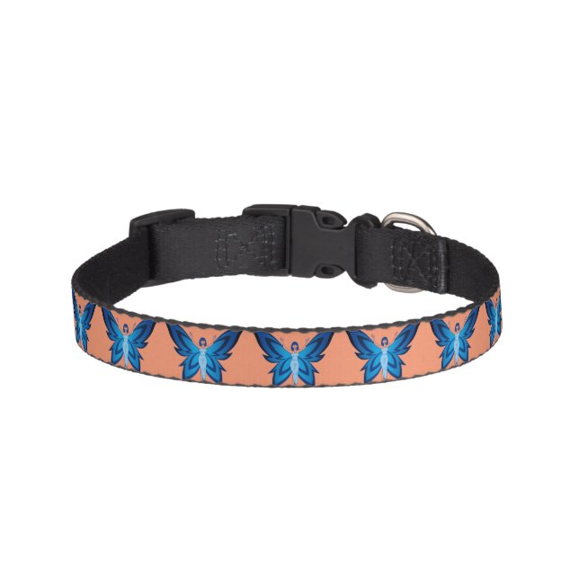 Blue Faery dog collar (many colors & three sizes) (Front)