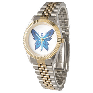 Blue Faery women's 2-tone bracelet watch