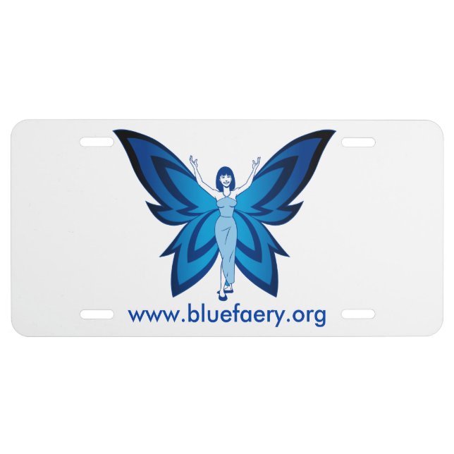 Blue Faery's Very Fairy license plate frame (Front)