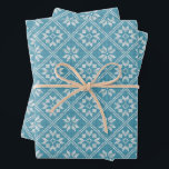 Blue Fair Isle Sweater Knit Pattern Christmas Wrapping Paper Sheets<br><div class="desc">Bring warmth and festive charm to your holiday gifting with our Fair Isle Knit Christmas Wrapping Paper. Featuring a classic blue and white color scheme, this wrapping paper showcases a beautiful, intricate Fair Isle knit pattern that evokes the cozy comfort of winter sweaters. Perfect for wrapping everything from small trinkets...</div>