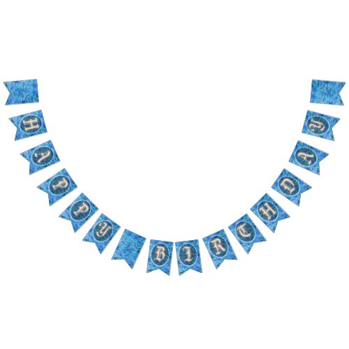 Blue Fairy Birthday Bunting Flags