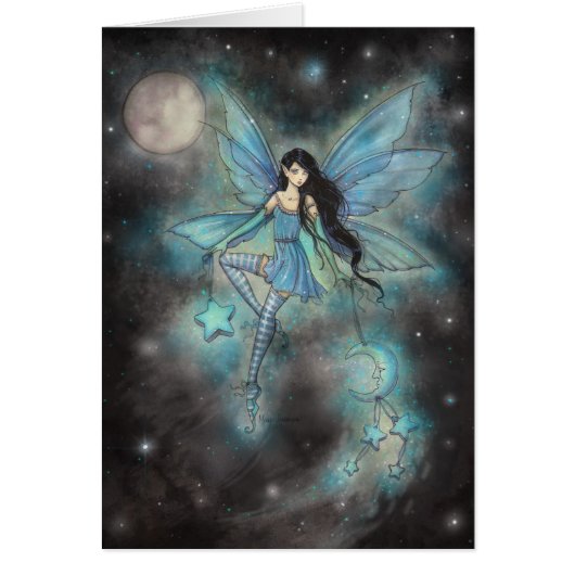Blue Fairy Fantasy Art Card by Molly Harrison (Front)