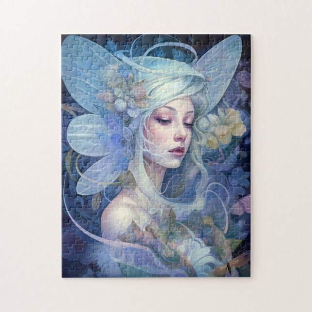 Blue Fairy Fantasy Art Jigsaw Puzzle (Vertical)