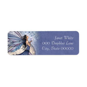 Blue Fairy Fantasy Art Label