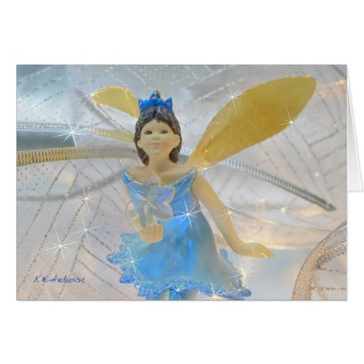 Blue fairy stars II Cards (Front Horizontal)