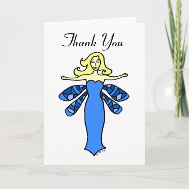 Blue Fairy Thank You Card (Front)