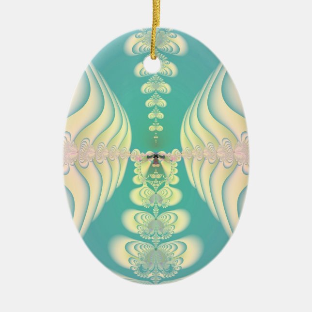 Blue Fairytale Ceramic Ornament (Front)