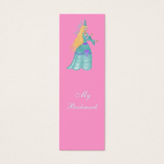Blue Fairytale Princess (Mini) Bookmark (Front)