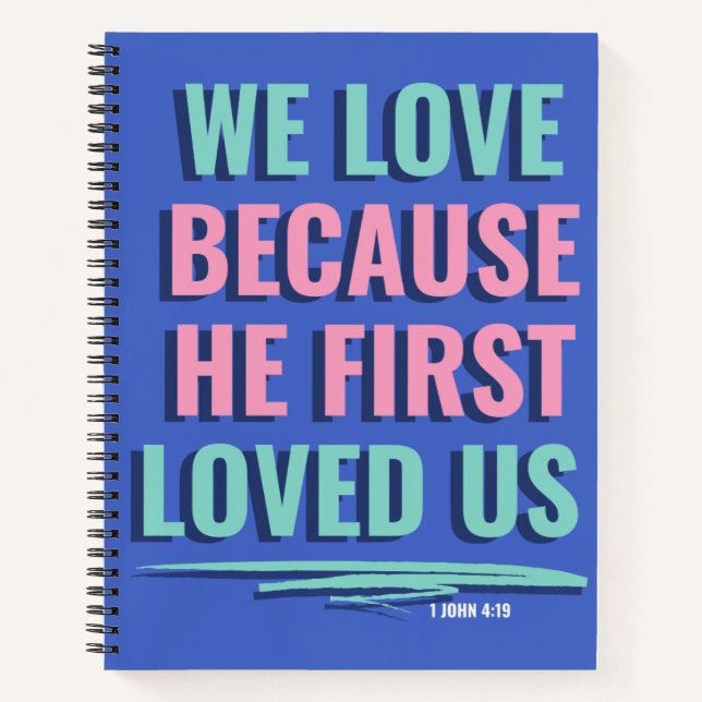 Blue Faith Bible Scripture Notes Notebook (Front)
