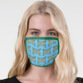 Blue Faith Butterfly Art Custom Face Mask (Worn Her)
