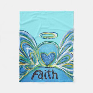 Blue Faith Guardian Angel Chemo Blanket