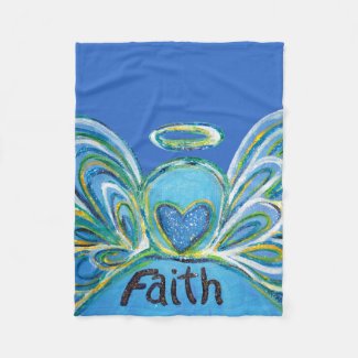 Blue Faith Guardian Angel Chemo Blanket