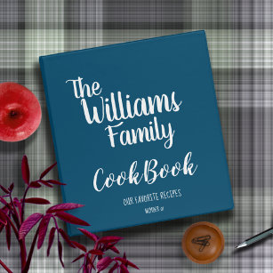 Blue Family Favorite Recipes CookBook 3 Ring Binder