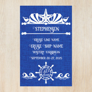 Blue Family Let's Cruise Stateroom Door Magnetic Dry Erase Sheet
