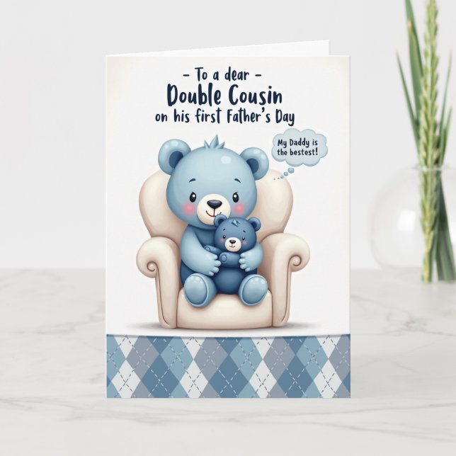 Blue Family Portrait Day Card (Front)