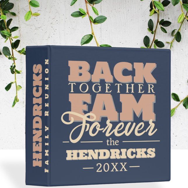 Blue Family Reunion Recipe 3 Ring Binder (Family Reunion Recipe Binder)