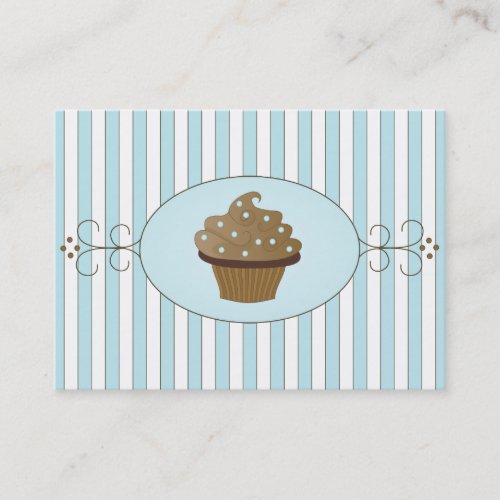 Blue Fancy Cake Business Card