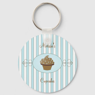 Blue Fancy Cake Keychain