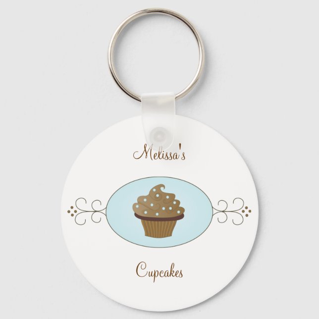 Blue Fancy Cake Keychain (Front)