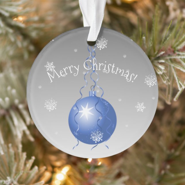 Blue Fancy Christmas Ornament (Tree)