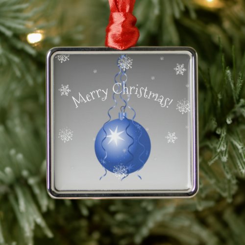 Blue Fancy Christmas Ornament Ceramic Ornament