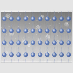 Blue Fancy Christmas Ornament Tissue Paper