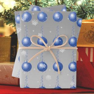 Blue Fancy Ornament Wrapping Paper